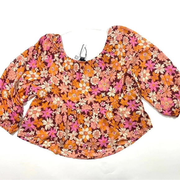 New Sanctuary Plus Seashore Crepe Blouse Floral - Picture 3 of 7